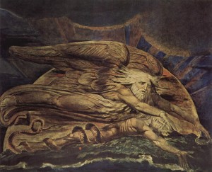 Elohim Creating Adam by William Blake